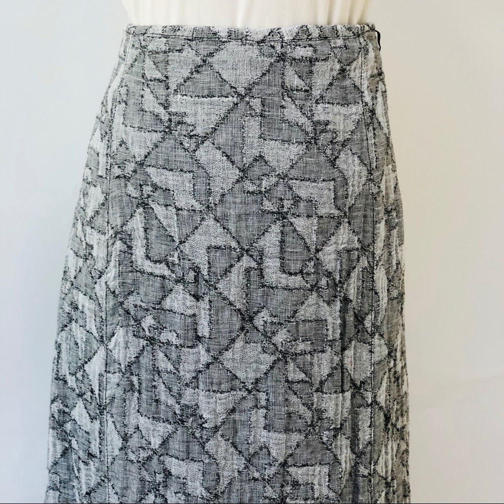 NWT O’Neilly Woven Patterned Linen Blend Skirt - Picture 6 of 8